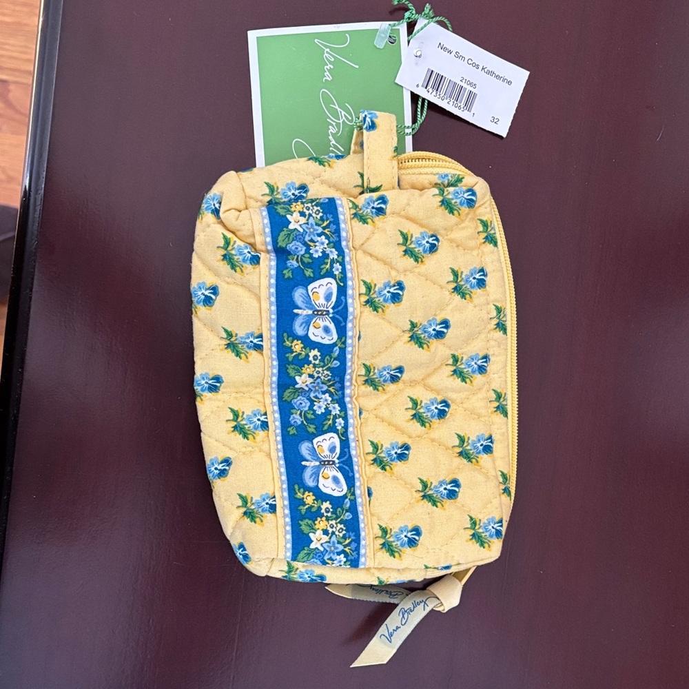 Vera Bradley Blue Floral Cosmetic Bag